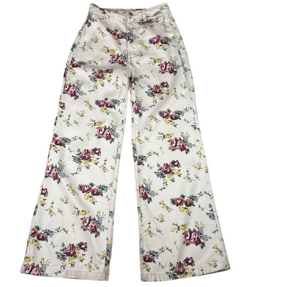 ROLLA’S High Rise Wide Leg Floral Print Jeans - Picture 14 of 16